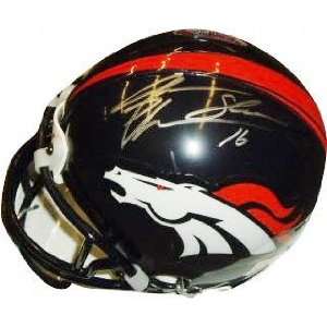 Jake Plummer Denver Broncos Autographed Riddell Mini Helmet with Snake 