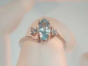 APATITE   Lustrous Blue, Marquise shape Sterling Ring  
