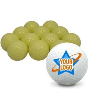  Blank Pastel Yellow Logo Golf Balls