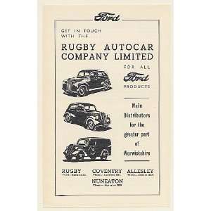 1950 Rugby Autocar Company Ford Vehicles British Print Ad (49968 