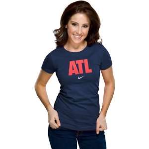  Atlanta Braves Womens Nike Navy ATL Local T Shirt 