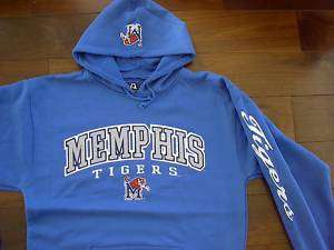 MEMPHIS TIGERS Embroidered Hooded Sweatshirt SMALL  
