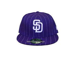 New Era ROYAL WHT Pinstripe San Diego Padres Fitted Hat  