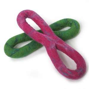  Boiled Wool Figure 8 Dog Toy 11IN MAGENTA