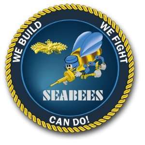  3.8 US Navy Seabees Enlisted Decal Sticker Everything 