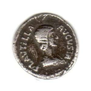  ancient Roman silver denarius Empress Plautilla, 202 211 