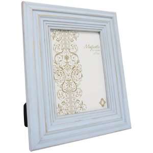   B405857BL 5 x 7 Inch Blue wood with Gold Distressing Picture Frame