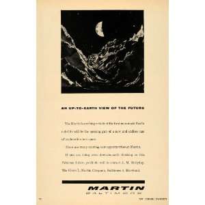  1957 Ad Glenn Martin Baltimore Earth Space Exploration 