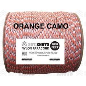  SGT KNOTS Paracord   Orange Camo   1,000 Feet Sports 