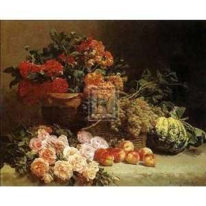  Still Life With Fruits And Flowers Poster Print
