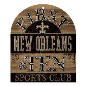  New Orleans Saints First & Ten Wood Sign Sports 