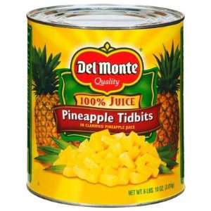 Del Monte Pineapple Tidbits   106 oz. can  Grocery 