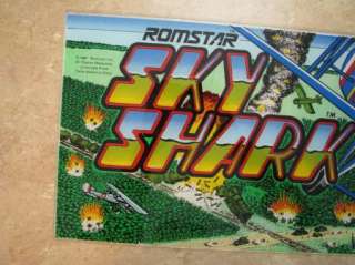 SKY SHARK Taito Arcade Marquee Bezel VINTAGE ART 1987  