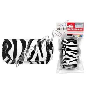 Carri Case Stylish Zebra Pouch Horizontal with Magnetic Closing Flap 