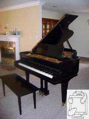 1950 51 Cable Nelson Black Baby Grand Piano  