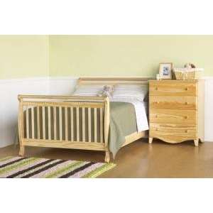   Emily 4 in 1 Convertible Baby Crib in Natural w/ Toddler Rail Baby