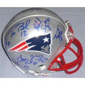  New England Patriots Team Autographed Mini  Helmet 