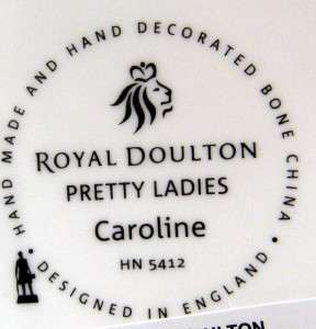 Royal Doulton Ceramic Ladies   CAROLINE  