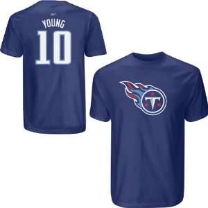  Reebok Tennessee Titans Vince Young Name & Number T Shirt 