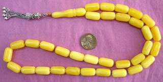 PRAYER WORRY BEADS YELLOW AMBER SPECIAL CUT  