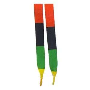  Green/Black/Red/Yellow Assorted Color 39 Flat Shoelaces 
