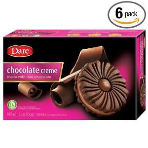 Dare Cookies, Chocolate Crème, 12.3 Ounce Packages (Pack of 6 