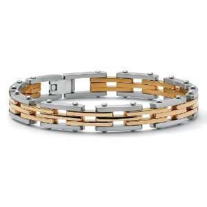  Lux Mens Tutone Stainless Steel Bracelet Lux Jewelers 