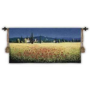  Tuscan Pan Poppies Tapestry Wall Hanging 26 x 53