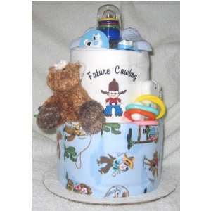  2 Tier Cowboy Baby Diaper Cake Toys & Games