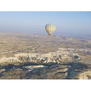 Hot Air Ballooning Over Rock Formations, Cappadocia, Anatolia, Turkey 