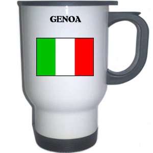  Italy (Italia)   GENOA White Stainless Steel Mug 