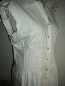 CALVIN KLEIN MS 12 WINTER WHITE SNAP FRONT SHIRT DRESS  