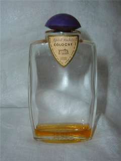 Vtg Art Deco Yardley April Violets Cologne Bottle 3.5  