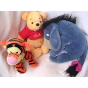   the Pooh, Eeyore & Tigger Set of 3 ; Large Plush Toy Collectible