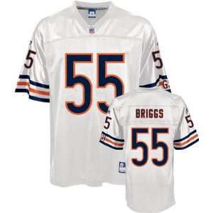 Lance Briggs Youth Jersey Reebok White Replica #55 Chicago Bears 