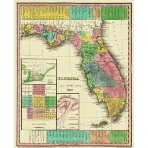  STATE OF FLORIDA (FL) BY H.S. TANNER MAP 1833