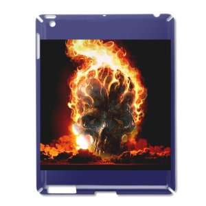  iPad 2 Case Royal Blue of Flaming Skull 