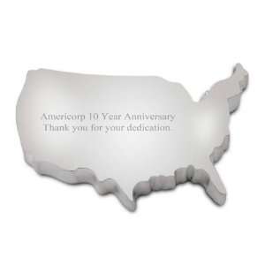  Personalized United States Silver Keepsake Paperweight 