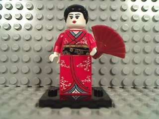 LEGO KIMONO GIRL Female Geisha Dancer Series 4 Minifigure 8804 Asia 