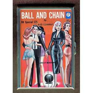 BALL AND CHAIN DIMESTORE PULP ID Holder, Cigarette Case or Wallet 