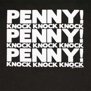 Big Bang Theory Penny Knock Black Graphic Tee Shirt  