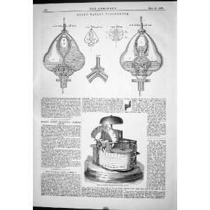 Engineering 1879 Hall Patent Pulsometer Edson Recording Pressure Gauge 