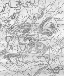 CIVIL WAR TOPOGRAPHICAL MAP, ATLANTA GEORGIA, SHERMAN  