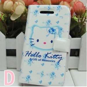 Trendy and Creative Leather iPhone Case w/ Hello Kitty Print (iPhone 4 