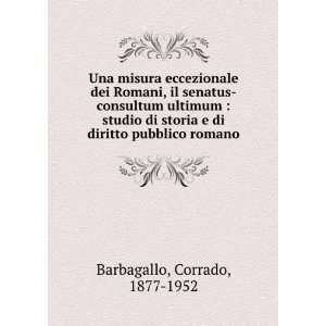   di diritto pubblico romano Corrado, 1877 1952 Barbagallo Books