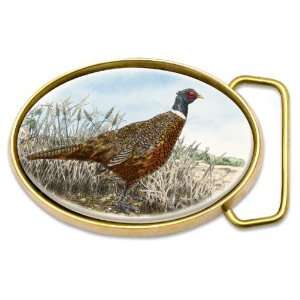  Barlow Designs Brass Buckle   Pheasant