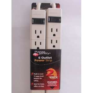  POWER SENTRY 6 OUTLET POWER STRIP 2 PACK Electronics