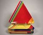   Life Style for Home Colorfest Triangle Plates Triangular   6 Red Blue