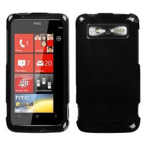  Solid Black Phone Protector Cover for HTC 7 Trophy Cell 
