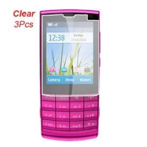 Gino 3 Pcs Transparent Plastic LCD Screen Protector Guard for Nokia X3 